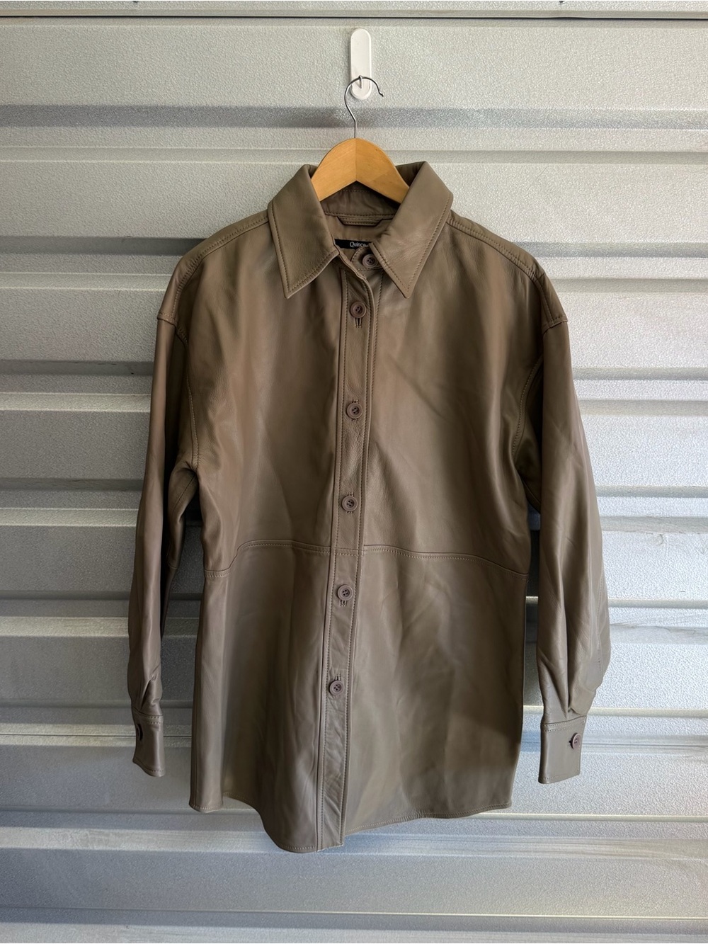 Quince 100% Leather Shirt Jacket